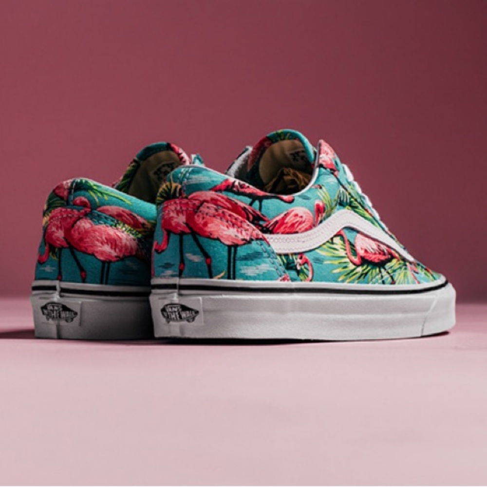 Vans Van Doren Old Skool Flamingo Sneakers Sz 8.5 - Picture 5 of 13